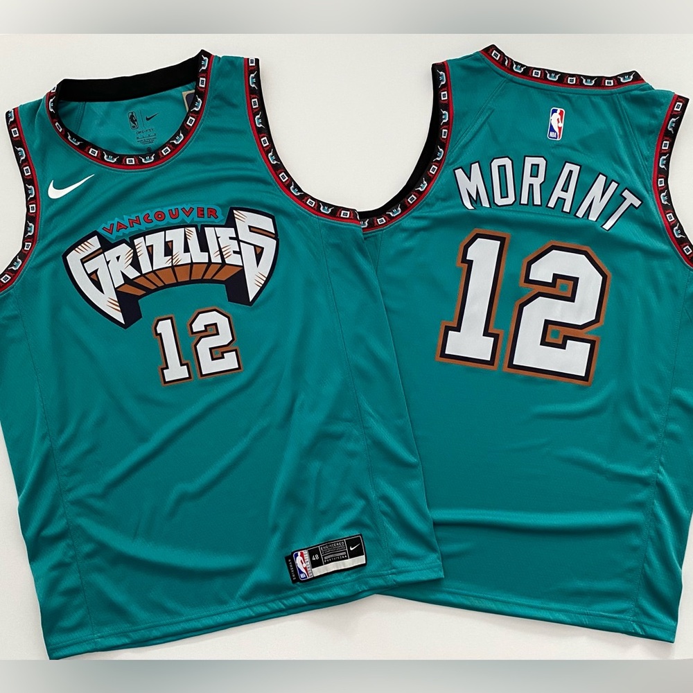 Ja Morant NBA Memphis Grizzlies Throwback Vancouver Edition size S to XL